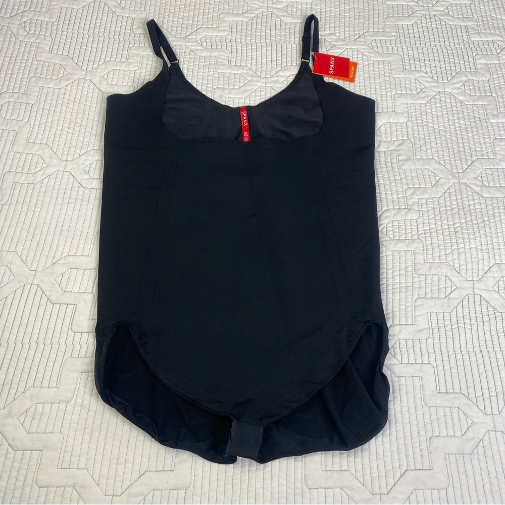 Spanx Sz 3X Open Bust Bodysuit Sculpt Compression Shape Wear Black NWT